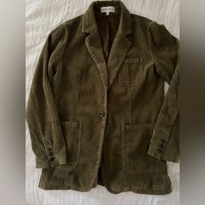 Alex Mill olive corduroy blazer size M